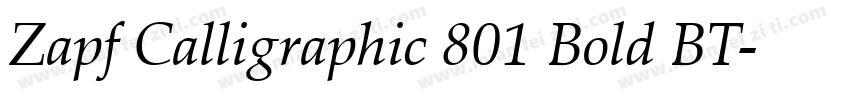 Zapf Calligraphic 801 Bold BT字体转换